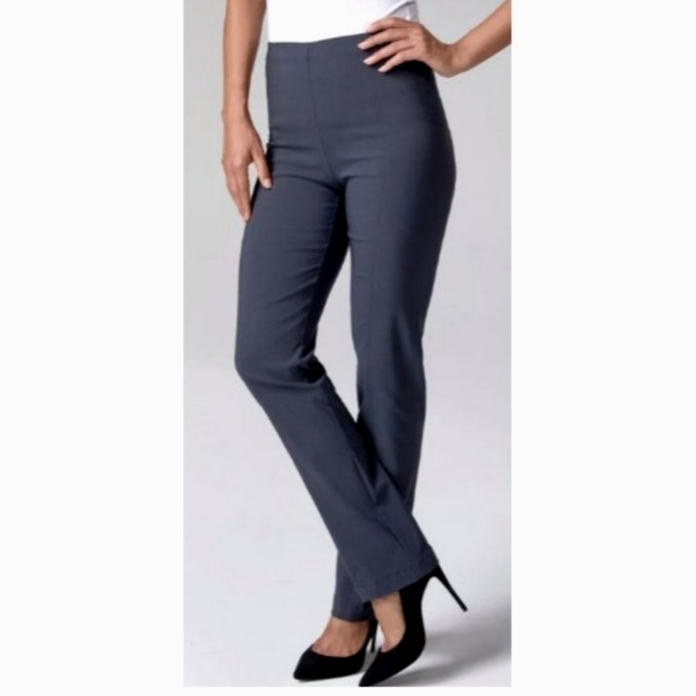 Franne Golde All Season Magic Pants Charcoal Gray‎ Size 8